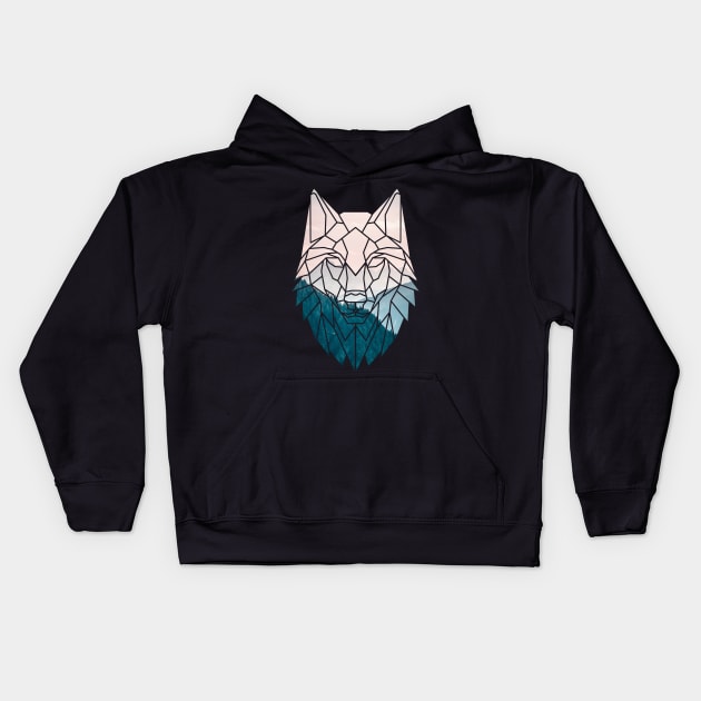 Geometrical Wolf Kids Hoodie by treszure_chest